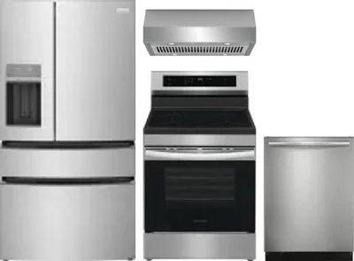 4 Piece Package Includes Refrigerator, Range, Hood And Dishwasher