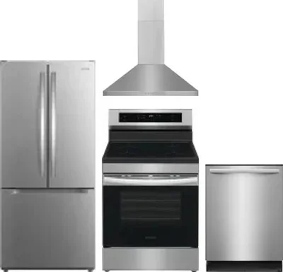 4 Piece Package Includes Refrigerator, Range, Hood And Dishwasher