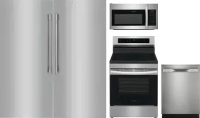 5 Piece Package Includes Refrigerator, Freezer, Range, Microwave And Dishwasher
