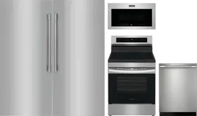 5 Piece Package Includes Refrigerator, Freezer, Range, Microwave And Dishwasher