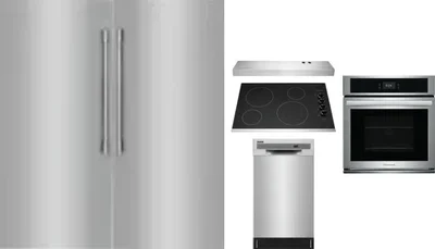 6 Piece Package Includes Refrigerator, Freezer, Cooktop, Wall Oven, Hood And Dishwasher