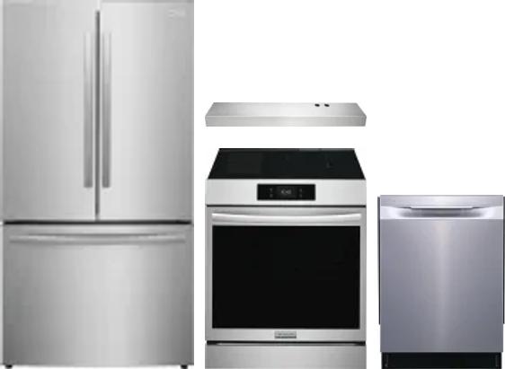 4 Piece Package Includes Refrigerator, Range, Hood And Dishwasher