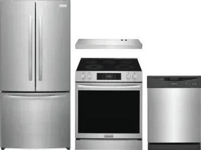 4 Piece Package Includes Refrigerator, Range, Hood And Dishwasher