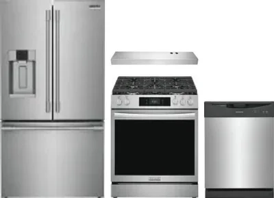 4 Piece Package Includes Refrigerator, Range, Hood And Dishwasher
