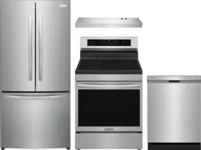 4 Piece Package Includes Refrigerator, Range, Hood And Dishwasher