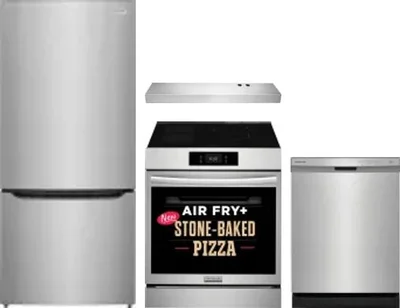 4 Piece Package Includes Refrigerator, Range, Hood And Dishwasher