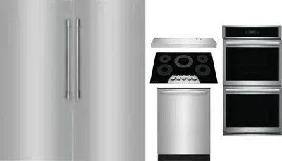 6 Piece Package Includes Refrigerator, Freezer, Cooktop, Wall Oven, Hood And Dishwasher