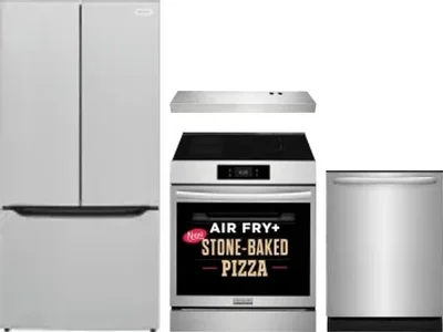 4 Piece Package Includes Refrigerator, Range, Hood And Dishwasher