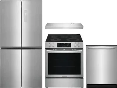 4 Piece Package Includes Refrigerator, Range, Hood And Dishwasher