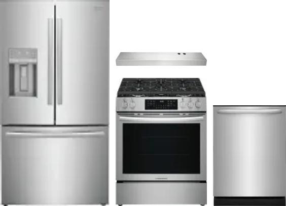 4 Piece Package Includes Refrigerator, Range, Hood And Dishwasher