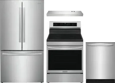 4 Piece Package Includes Refrigerator, Range, Hood And Dishwasher