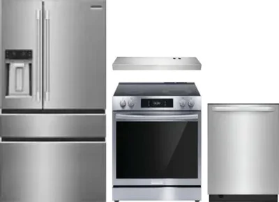 4 Piece Package Includes Refrigerator, Range, Hood And Dishwasher