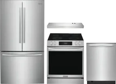 4 Piece Package Includes Refrigerator, Range, Hood And Dishwasher