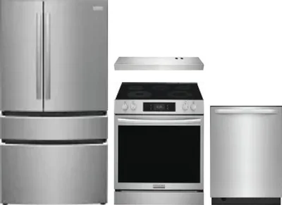 4 Piece Package Includes Refrigerator, Range, Hood And Dishwasher