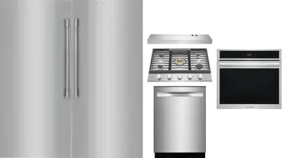 6 Piece Package Includes Refrigerator, Freezer, Cooktop, Wall Oven, Hood And Dishwasher