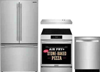 4 Piece Package Includes Refrigerator, Range, Hood And Dishwasher