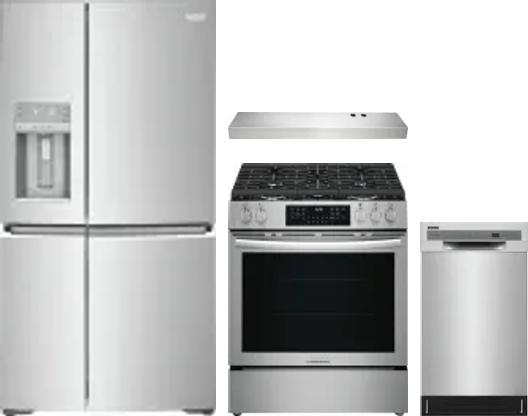 4 Piece Package Includes Refrigerator, Range, Hood And Dishwasher