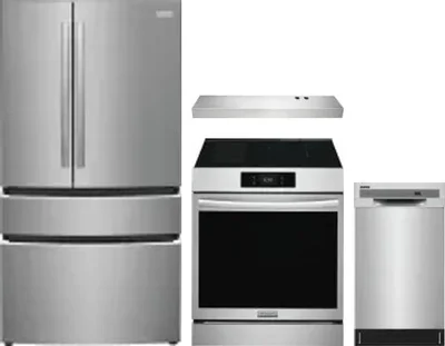 4 Piece Package Includes Refrigerator, Range, Hood And Dishwasher