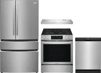 4 Piece Package Includes Refrigerator, Range, Hood And Dishwasher