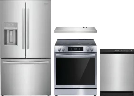 4 Piece Package Includes Refrigerator, Range, Hood And Dishwasher