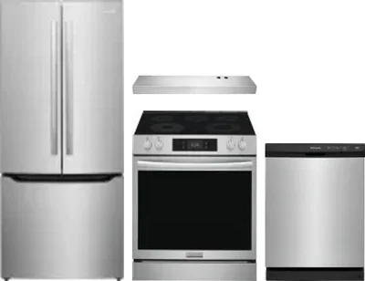 4 Piece Package Includes Refrigerator, Range, Hood And Dishwasher