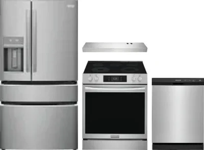 4 Piece Package Includes Refrigerator, Range, Hood And Dishwasher