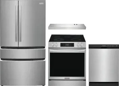4 Piece Package Includes Refrigerator, Range, Hood And Dishwasher