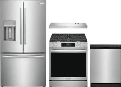 4 Piece Package Includes Refrigerator, Range, Hood And Dishwasher