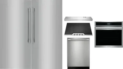 6 Piece Package Includes Refrigerator, Freezer, Cooktop, Wall Oven, Hood And Dishwasher