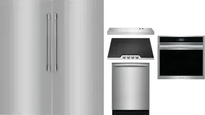 6 Piece Package Includes Refrigerator, Freezer, Cooktop, Wall Oven, Hood And Dishwasher