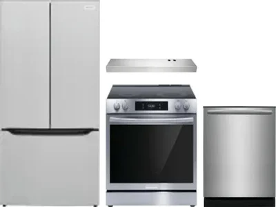 4 Piece Package Includes Refrigerator, Range, Hood And Dishwasher