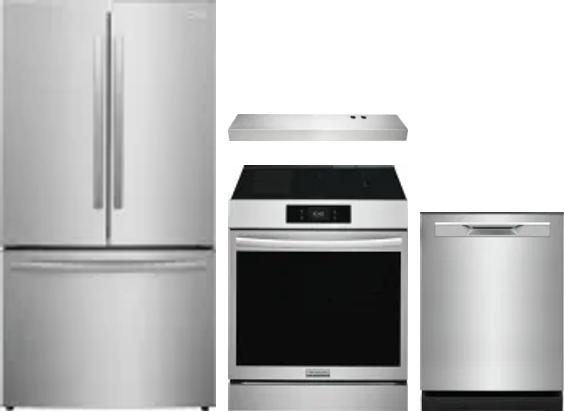 4 Piece Package Includes Refrigerator, Range, Hood And Dishwasher