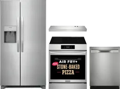 4 Piece Package Includes Refrigerator, Range, Hood And Dishwasher