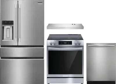 4 Piece Package Includes Refrigerator, Range, Hood And Dishwasher
