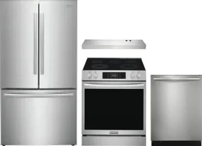 4 Piece Package Includes Refrigerator, Range, Hood And Dishwasher
