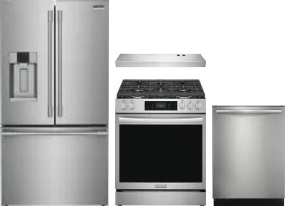 4 Piece Package Includes Refrigerator, Range, Hood And Dishwasher