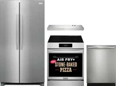 4 Piece Package Includes Refrigerator, Range, Hood And Dishwasher
