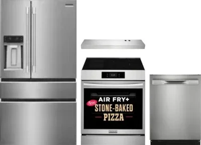 4 Piece Package Includes Refrigerator, Range, Hood And Dishwasher