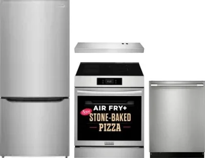 4 Piece Package Includes Refrigerator, Range, Hood And Dishwasher
