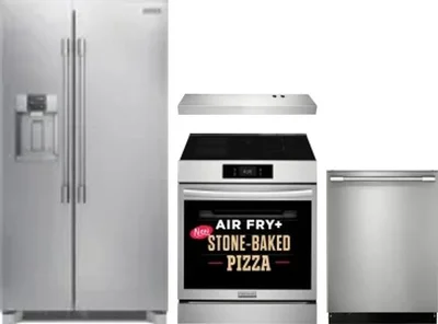 4 Piece Package Includes Refrigerator, Range, Hood And Dishwasher