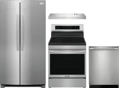4 Piece Package Includes Refrigerator, Range, Hood And Dishwasher