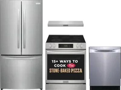 4 Piece Package Includes Refrigerator, Range, Hood And Dishwasher