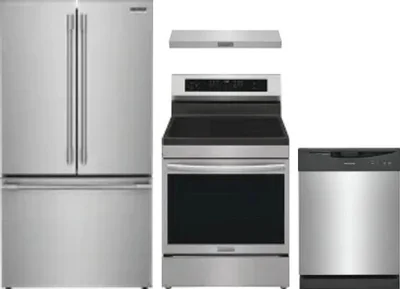 4 Piece Package Includes Refrigerator, Range, Hood And Dishwasher