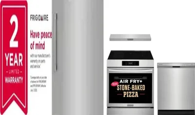 5 Piece Package Includes Refrigerator, Freezer, Range, Hood And Dishwasher