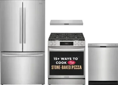 4 Piece Package Includes Refrigerator, Range, Hood And Dishwasher