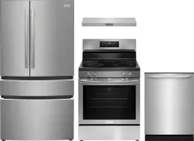 4 Piece Package Includes Refrigerator, Range, Hood And Dishwasher