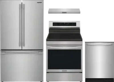 4 Piece Package Includes Refrigerator, Range, Hood And Dishwasher