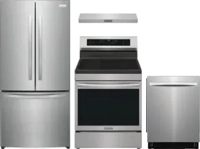 4 Piece Package Includes Refrigerator, Range, Hood And Dishwasher