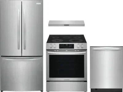 4 Piece Package Includes Refrigerator, Range, Hood And Dishwasher