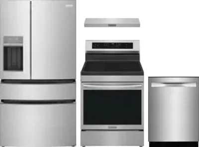 4 Piece Package Includes Refrigerator, Range, Hood And Dishwasher